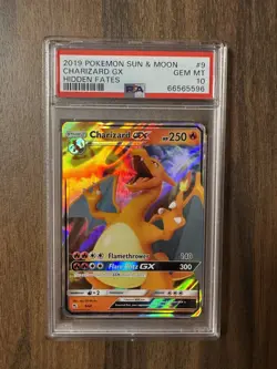 2019 Pokemon Sun & Moon Hidden Fates Charizard GX PSA 10 GEM MINT Ultra Rare - Image 1