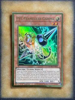 Yugioh PSY-Framegear Gamma MGED-EN012 Gold Rare 1st Ed LP - Image 1