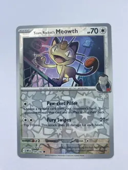 149/182 Team Rocket's Meowth : (Reverse Holo) Card :Destined Rivals :Pokemon TCG - Image 1