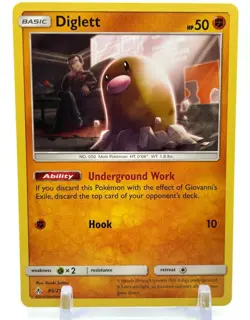 Pokemon Sun & Moon Unbroken Bonds 85/214 Diglett 4X Mint/NM 4 Cards Playset X4 - Image 2