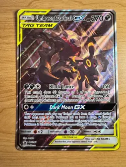 Pokemon TCG Umbreon Darkrai GX SM241 Black Star Promo Card NM Condition JUMBO* - Image 1