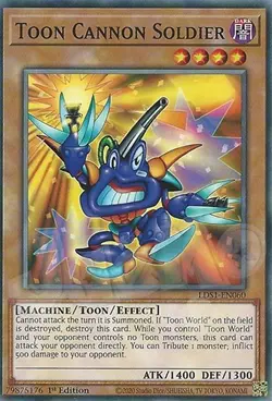 Yugioh - Toon Cannon Soldier - 1st Edition LP - Plus Free Holographic Card - Image 1