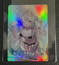 Goddess Story Maiden Party Doujin Foil Holo SSR Nakiri Ayame Card SSR Bikini - Image 1