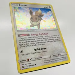 Eevee 101a/149 Pokemon Sun & Moon Base Set Cosmos Holo Rare Card Near Mint SWIRL - Image 3