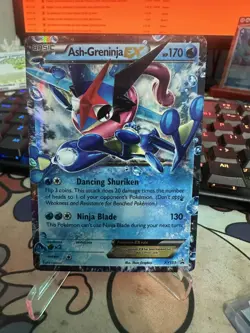 Pokemon Ash-Greninja EX XY Black Star Promo XY133 Holo Card TCG Regular Size MP - Image 1