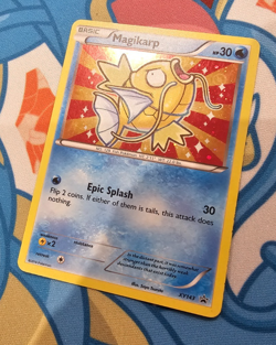 Shiny Magikarp XY143 Holo Ultra Rare Black Star Promo Pokemon Card Mega Gyarados - Image 1