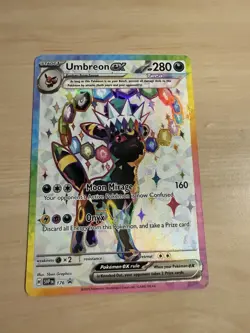 2025 Pokemon Prismatic Evolution Umbreon ex Collection Promo Card #176 with Fig - Image 2