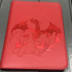 Ultra Pro Pokemon TCG Charizard 9 Pocket Leather Binder Red 360 Card Capacity 74427161613 - Image 2