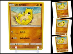 Pokemon Sun & Moon Unbroken Bonds 83/214 Sandshrew 4X Mint/NM 4 Card Playset X4 - Image 1