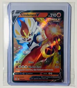 Cinderace V 044/264 - Pokemon TCG Fusion Strike Ultra Rare Hol0 Card - Near Mint - Image 1