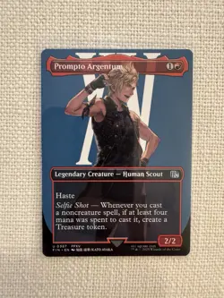 Prompto Argentum Borderless Full Art U0387 Final Fantasy MTG NM - Image 1