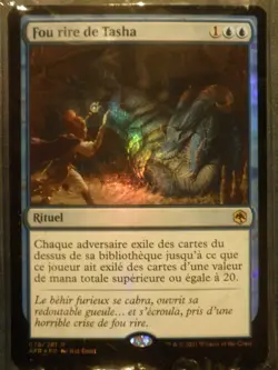 mtg magic tasha's hideous laughter FOIL promo FRENCH vf fr fou rire de tasha - Image 1