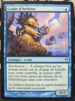 mtg magic hedron crab FRENCH vf fr Crabe d'hedron zendikar - Image 1