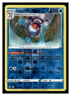 Pokemon Galarian Mr. Mime 038/192 Rebel Clash Reverse Holo Rare - Image 1