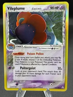 Pokemon TCG Vileplume Delta Species 17/110 EX Holon Phantoms Holo Rare - HP - Image 1