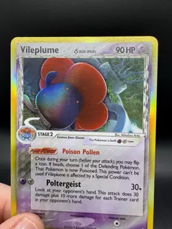 Pokemon TCG Vileplume Delta Species 17/110 EX Holon Phantoms Holo Rare - HP - Image 3