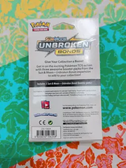 Pokemon TCG Sun & Moon Unbroken Bonds 3-Pack Hanger Box - Image 2