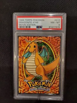PSA 8 Dragonite Topps Pokemon Movie Edition - Image 1