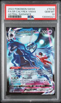 PSA 10 SHADOW RIDER CALYREX VMAX TG18/TG30 FULL ART ASTRAL RADIANCE POKEMON 😍 - Image 1