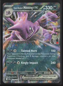 Pokemon TCG Destined Rivals - 119/182 Team Rocket's Nidoking ex - Holofoil NM - Image 1
