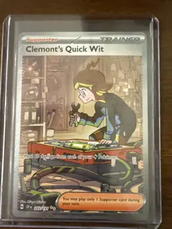 Clemonts Quick Wit Special Illustration 243/191 Pokemon Surging Sparks - Image 1