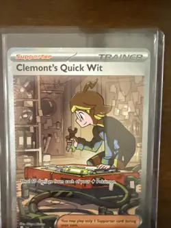 Clemonts Quick Wit Special Illustration 243/191 Pokemon Surging Sparks - Image 3