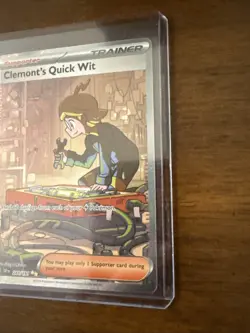 Clemonts Quick Wit Special Illustration 243/191 Pokemon Surging Sparks - Image 4