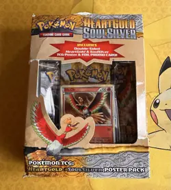 2010 Pokemon HeartGold SoulSilver Poster Pack Ho-Oh Art - Image 1