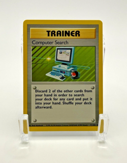 Computer Search 71/102 Pokemon TCG Base Set Unlimited Regular Rare MP - Image 1