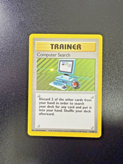 Computer Search 71/102 Pokemon TCG Base Set Unlimited Regular Rare MP - Image 3