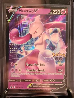 Mewtwo SWSH223 Black Star Promos GO Stamped Ultra Rare Holo Pokemon TCG 2022 NM - Image 1