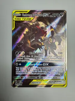 Pokemon TCG Umbreon & Darkrai GX SM241 Sun & Moon Black Star Promo Full Art Holo - Image 1