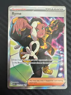 Pokemon TCG Ryme SV03: Obsidian Flames 221/197 Holo Ultra Rare NM - Image 1