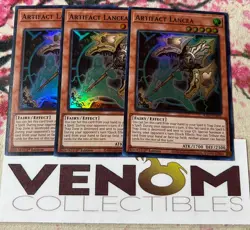 3x (M/NM) - Artifact Lancea - RA01-EN006 - Super Rare - 1st Edition YuGiOh - Image 1