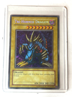 Tri-Horned Dragon LOB-000 YuGiOh Legend of Blue Eyes White Dragon MN - Image 1