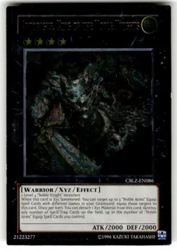 Yugioh Artorigus, King Of The Noble Knights CBLZ-EN086 Ultimate Rare NM - Image 1