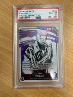 Iceburg (OP03-058 L) PSA 10 - One Piece Card Game ENGLISH - Image 1