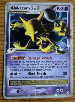 Pokemon Card Alakazam E4 LV X Rising Rivals 103/111 Holo Rare - Image 1