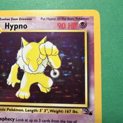 Pokemon TCG Hypno Fossil Holo Card 8/62 Unlimited Rare 1999 NM - Image 3