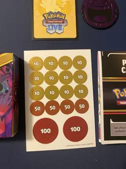 New Mega Gengar Pokemon Battle Deck Coin Deck Box Pieces No Cards Phantasmal - Image 3