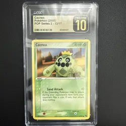 Cacnea CGC Pristine 10 POP Series 2 13/17 Pokemon Card 2005 - Image 1