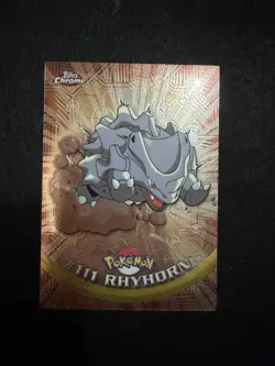 2000 Pokemon RHYHORN Topps Chrome SERIES 2 Edition T.V. Set Card #111 Rare NM - Image 1