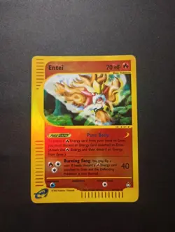 Entei 10/147 Reverse Pokemon card Aquapolis series EXC - Image 1