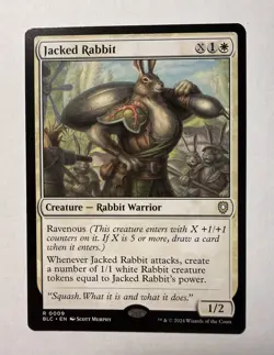 Jacked Rabbit R Commander: Bloomburrow 9 NM MTG Magic - Image 1