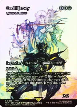 NM Borderless Foil Cecil Harvey, MTG, Final Fantasy, Magic the Gathering, 18 - Image 1