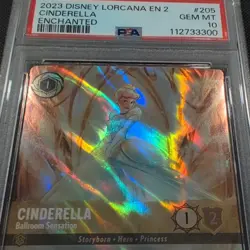 2023 Disney Lorcana Cinderella Ballroom Sensation Enchanted #205/204 PSA 10 - Image 1
