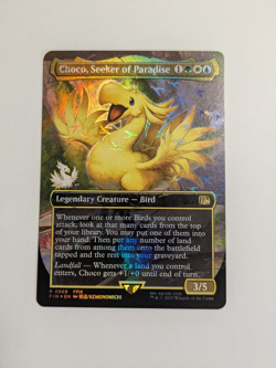 Choco, Seeker of Paradise 569 Borderless Chocobo Track Foil Final Fantasy MTG - Image 1