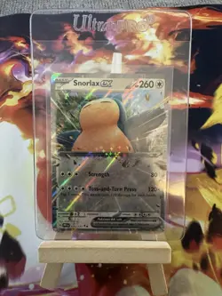 2025 Pokemon Prismatic Evolutions SNORLAX EX 76/131 Holo NM + Bonus Items 🔥🔥 - Image 1