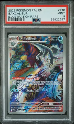 PSA 9 MINT Baxcalibur 2023 Paldea Evolved 210/193 Illustration Rare Pokemon Card - Image 1