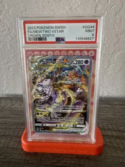 2023 POKEMON SWORD & SHIELD CROWN ZENITH #GG44 FULL ART/MEWTWO VSTAR PSA 9 - Image 1